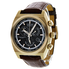 Citizen Calibre 8700 Eco-Drive Black Dial Rose Gold-Tone Steel Brown Leather Strap Men's Watch BL8123-03E