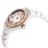 Ebel X-1 Silver Dial White Ceramic Ladies Watch 1216113