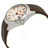 Ebel Wave Automatic Silver Galvanic Dial Brown Leather Men's Watch 1216331