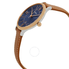 Fossil Jacqueline Blue Dial Ladies Leather Watch ES4274