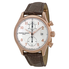 Frederique Constant Runabout Chronograph Silver Dial Brown Leather Men's Watch FC-393RM5B4