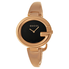 Gucci ssima Black Dial Rose Gold PVD Ladies Watch YA134305