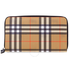 Burberry Vintage Check and Leather Ziparound Wallet 4074565