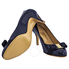 Ferragamo Vara Bow Pump Shoe in Uniform Blue FR01B788539594
