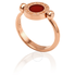 Bvlgari 18K Pink gold And Mother Of Pearl Carnelian Ring- Size 8 1/4 354724