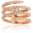 Swarovski Creativity Coiled Rose Gold-Plated Ring - Size 8 5221416