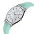 Swatch Summer Breeze Silver Dial Blue Silicone Ladies Watch SFK397