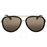 Gucci Gold Aviator Ladies Sunglasses GG0062S 001 57 GG0062S 001 57