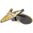 Versace Ladies Slipper Black in Yellow Flat Mule Slide Baroco DSR568C DVTBR5