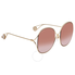 Gucci Gucci Brown Shaded Oversized Ladies Sunglasses GG0362S 002 57 GG0362S 002 57