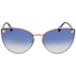 Salvatore Ferragamo Blue Cat Eye Ladies Sunglasses SF185S 743 64