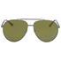 Gucci Ruthenium Aviator Sunglasses GG0043SA 003 61