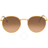 Ray Ban Round Pink/Brown Gradient Men's Sunglasses RB3447 9001A5 53 RB3447 9001A5 53