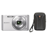 Sony DSCW830 20.1 MP Digital Camera with 2.7-Inch LCD (Silver) (Silver w/case)