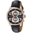 Lucien Piccard 'Bosphorus' Quartz Stainless Steel and Leather Casual Watch, (Model: LP-40045-RG-01)