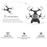 OKPOW 2MP 120° Wide Angle Selfie Drones 2.4G Foldable RC Quadcopter Wifi FPV Drone Altitude Hold 3D Flips Rolls 6-Axis Gyro Gravity Sensor RTF RC Drones