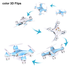 Yipa 3D Flip Mini RC Drone with LED Flash Light 29mm 2.4G 4CH 6 Axis Gyro CX-10 UFO Quadcopter Blue