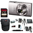 Bộ máy ảnh và phụ kiện Canon PowerShot ELPH 360 HS 20.2 MP Digital Camera (Silver) + Sony 32GB Memory Card  and more