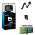 GoPro HERO6 Black w/ 3-Way Grip, Battery and Memory Card