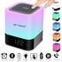 ANNBOS Portable Wireless Bluetooth 4.0 Speaker Changing Color-Dimmable Warm Light Lamp Alarm Clock