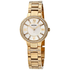 Fossil Virginia Silver Dial Gold-Plated Ladies Watch ES3283