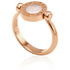 Bvlgari 18K Pink gold And Mother Of Pearl Carnelian Ring- Size 8 1/4 354724