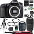 EOS 80D Digital SLR Camera + 18-55mm STM + Canon 75-300mm III Lens + SD Card Reader + 64gb SDXC + Remote + Spare Battery + Accessory Bundle